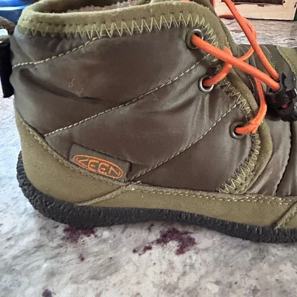 Keen Kids Howser II Waterproof Olive and Orange Boots - Picture 9 of 10